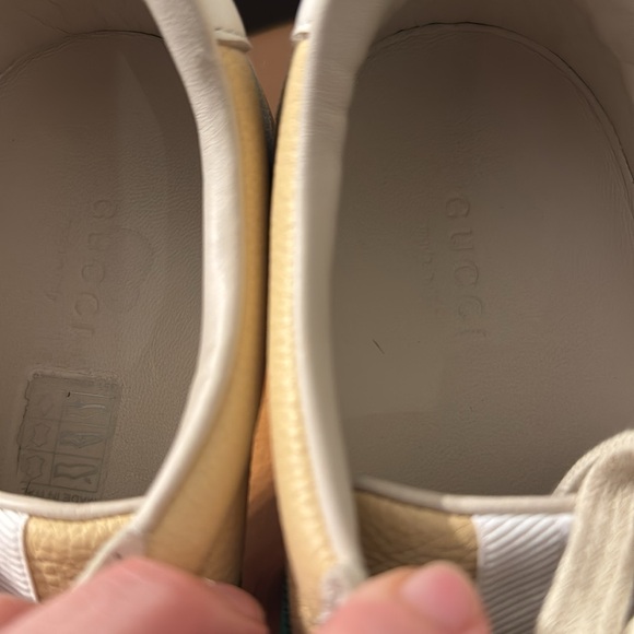 Gucci Tricolor Leather and Suede G74 Sneakers Size 38+, 8.5, includes box - Picture 8 of 10